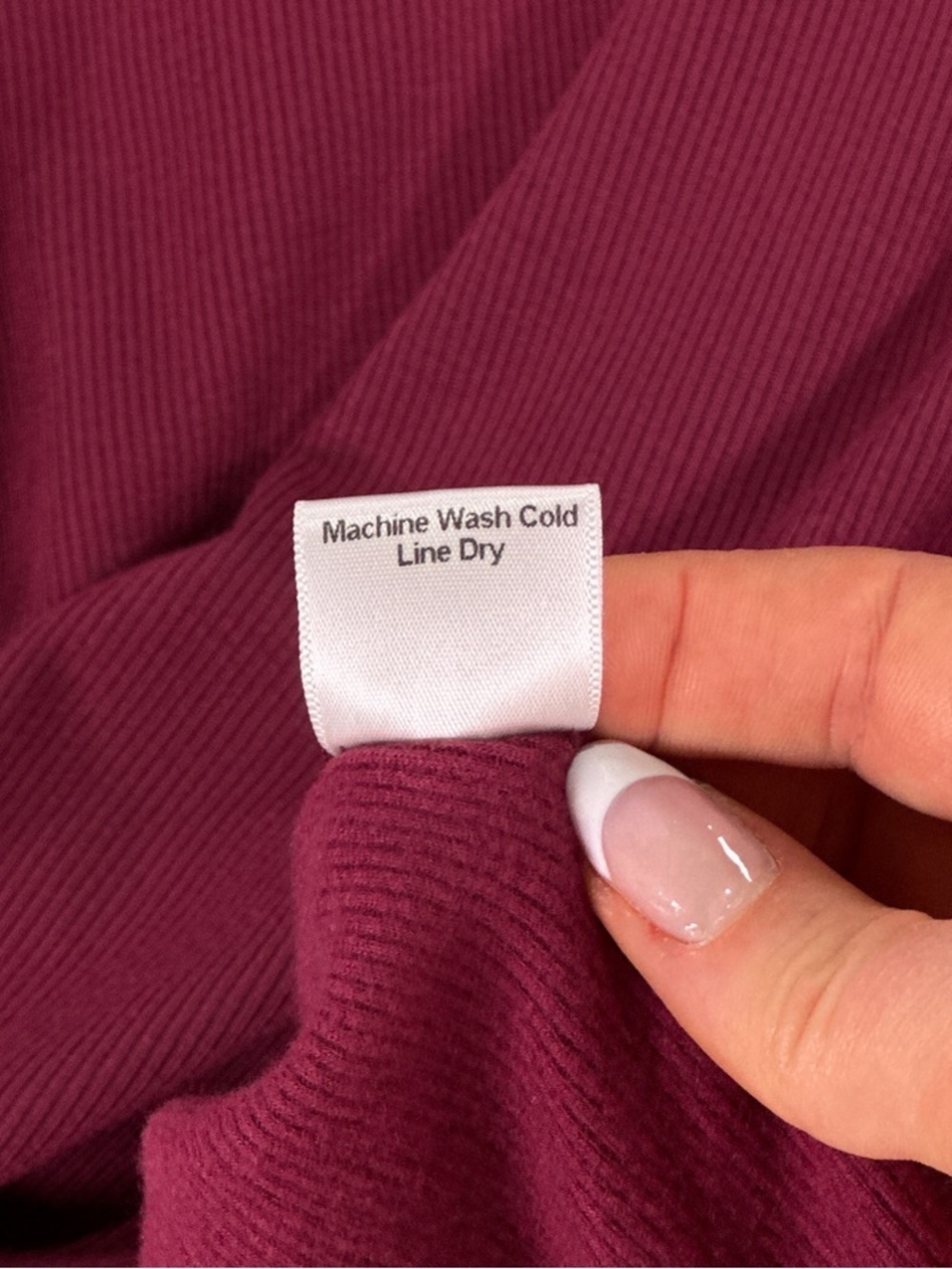 LA Relaxed Ribbed Modal V-Back Swing Dress Medium Raspberry NWT - Picture 12 of 14